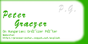 peter graczer business card